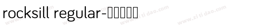 rocksill regular字体转换